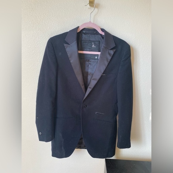 G Star Raw Men’s New Track Blazer Black Size S Satin Lapel Velvet Feel Jacket - Picture 1 of 13